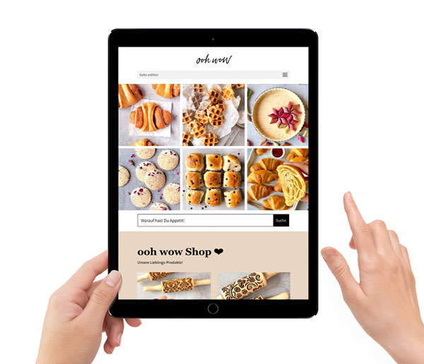 ooh wow Foodblog- und Shop - Online Design